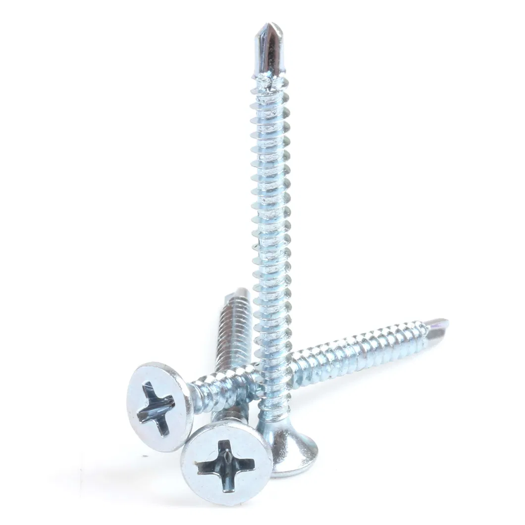 Phillips Drive Drywall Screw Drilling Point Blue Zinc Plated