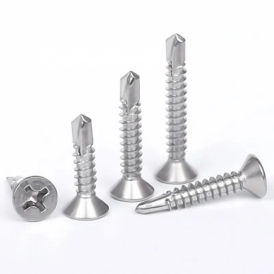 SUS 410 Wafer Lathe Set Flat Socket Hex Phillips Pan Head Countersunk Self Drilling Screw