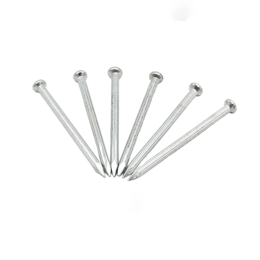 Carbon Steel Round Head Straight Fluted Hard Wood Wire Masonry Concrete Nails