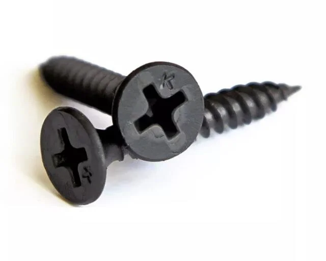 Tianjin Factory Black/Gray Phosphated Bugle Head Gypsum Board Screw Coarse Thread Tornillos Drywall Screw