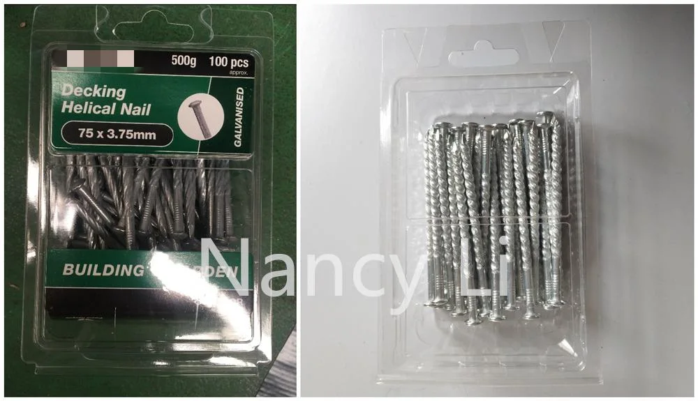 2.1*38mm Flat/Checkered Head Coil Pallet Nails with Screw Shank 9000PCS