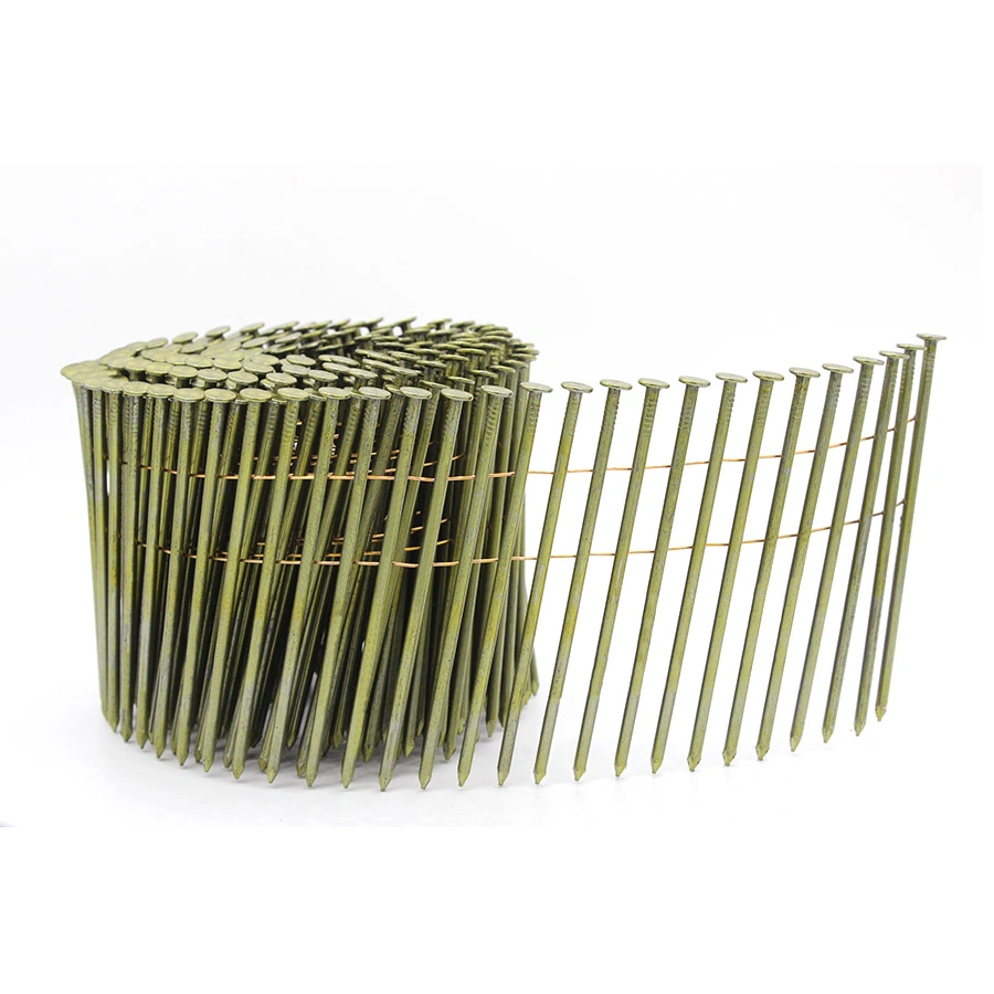 15 Degree Galvanized 2.4mm X 63mm Wire Coil Nails