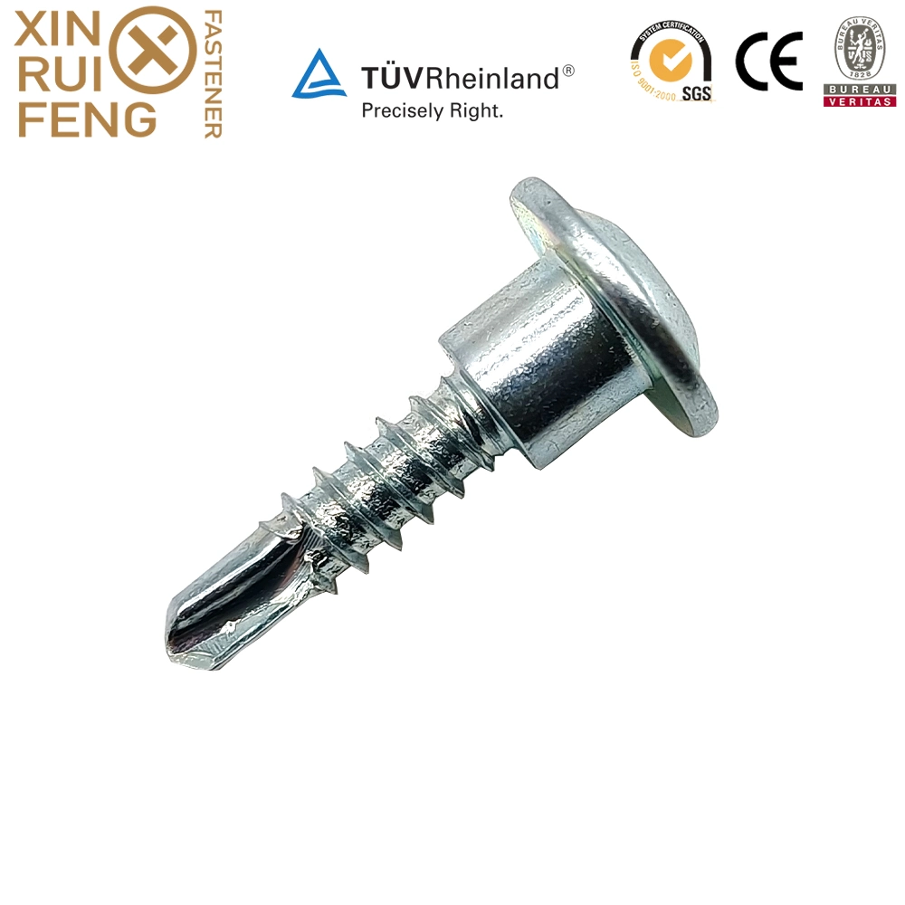 C1022A White Yellow Zinc Plated Phillips Wafer Head Self Drilling Screw