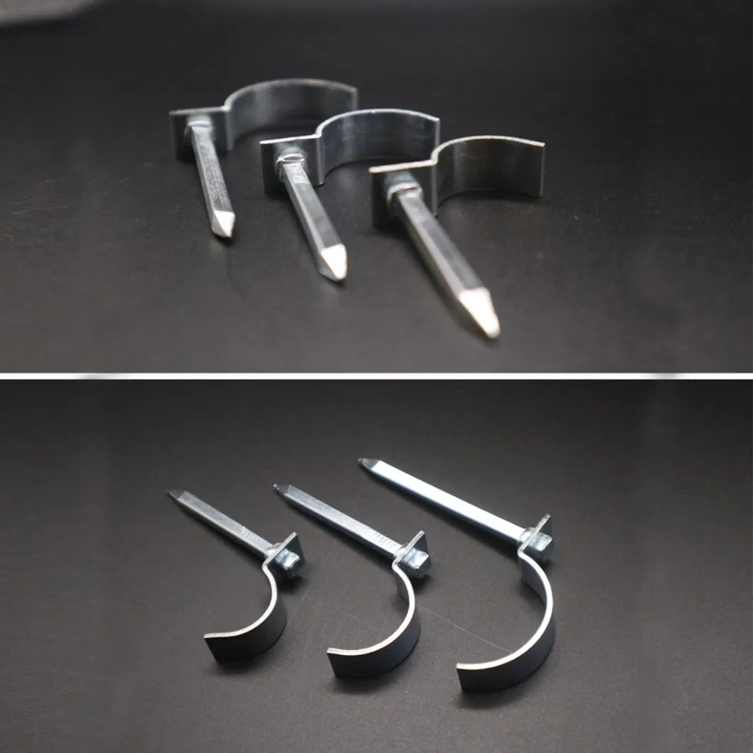 Building Galvanized Zinc R-Type Steel Pipe Hook Square Shank Nails