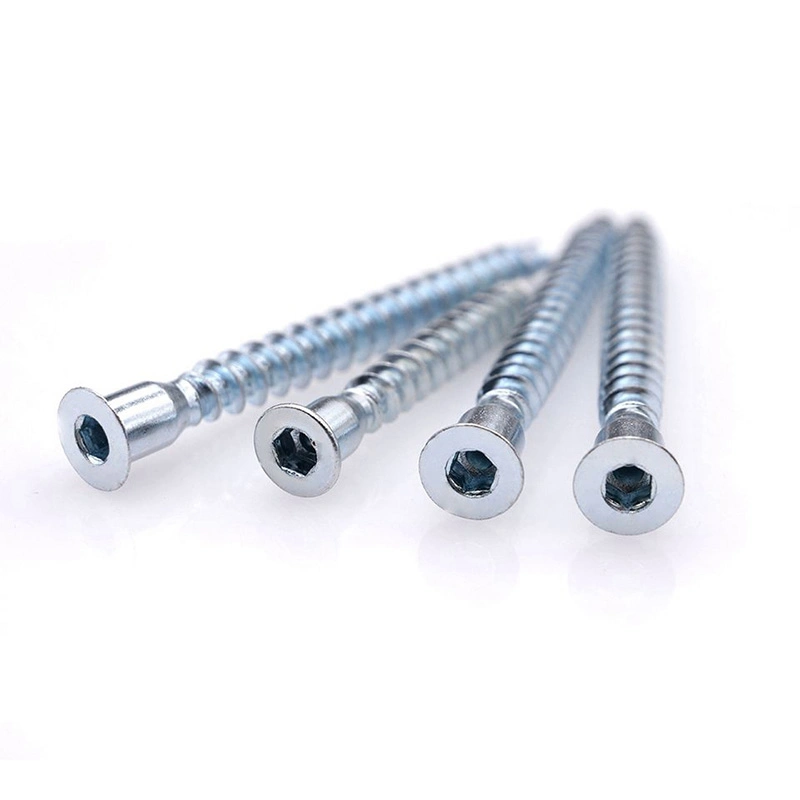 Zinc-Plated Countersunk Hex Socket Confirmat Screw for Furniture and Particleboard