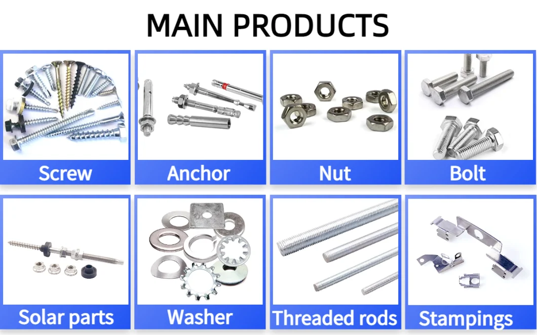 Manufacturer Furniture Screw Countersunk Hexagonal Socket Confirmat Screw Fast Thread