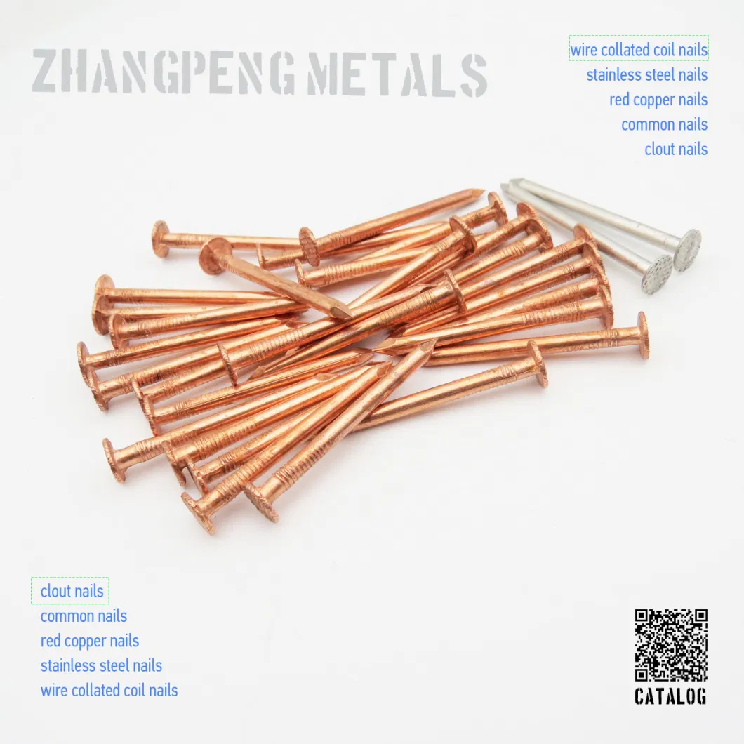 2.8mm Shank Diam 40mm Length Red Copper Clout Nail