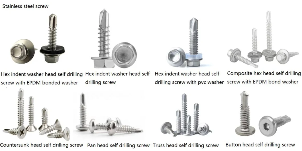 St4.8X38 Stainless Steel 304 Truss Head Phillips Galvanized Self Drilling Screws for India Market