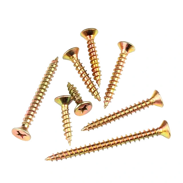 Yellow Zinc Plated Wood Screw Black Phosphorus Drywall Screws Nails