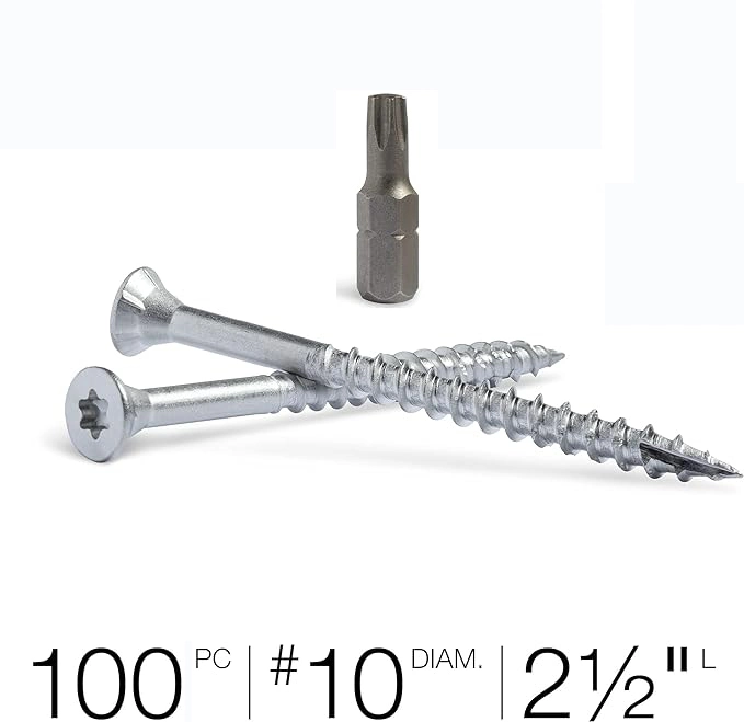 #10 Stainless Steel Deck Screws Square Drive Wood Type17 Cutter Composite Self Tapping Decking Screw