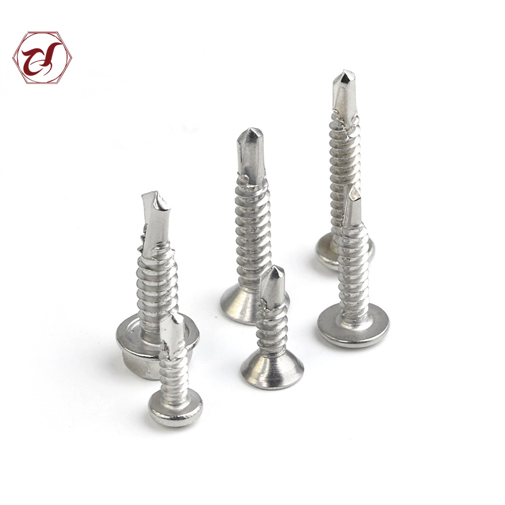 DIN7504 SS304 SS316 Cross Recessed Flat Countersunk Head Self Tapping Drilling Screw