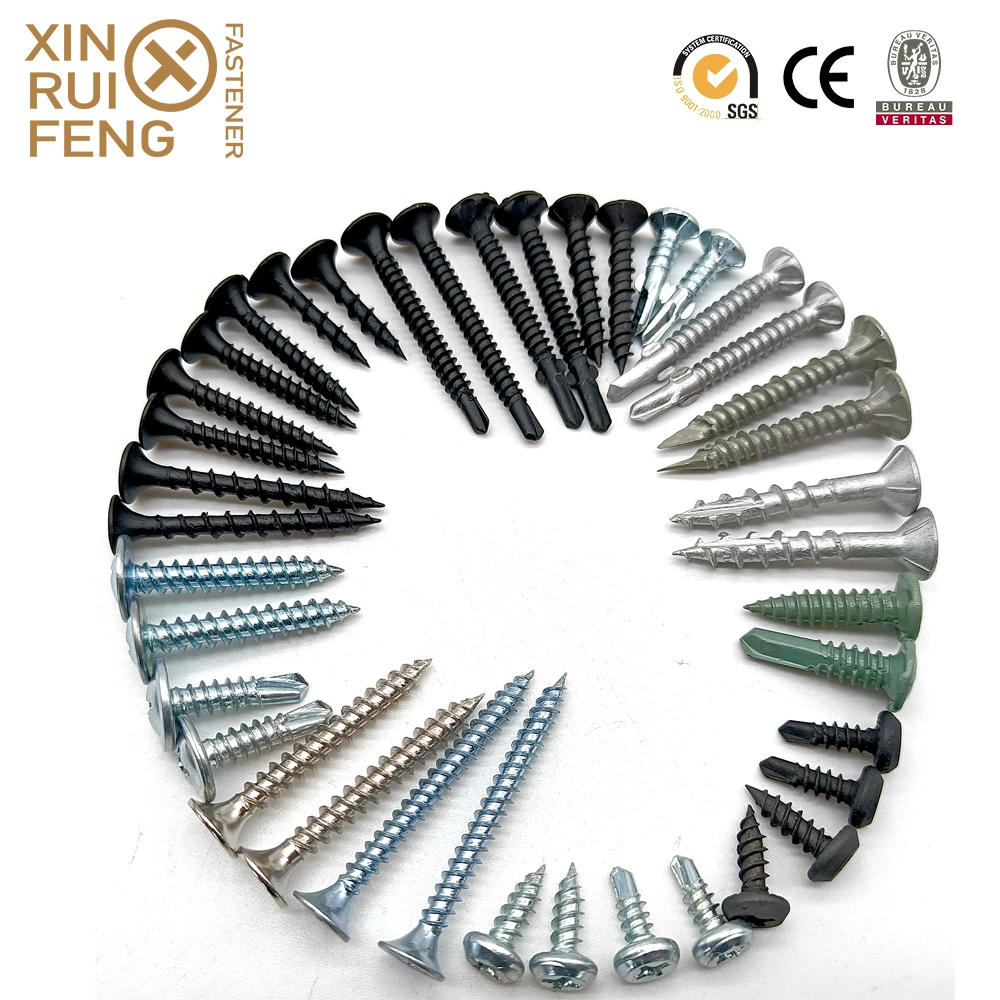 Xinruifeng Fastener Extra Guard #6 X 1-1/4&quot; Phillips Drive Coarse Fine Thread Double Bugle Scavenger Head Self Drilling Drywall Screws