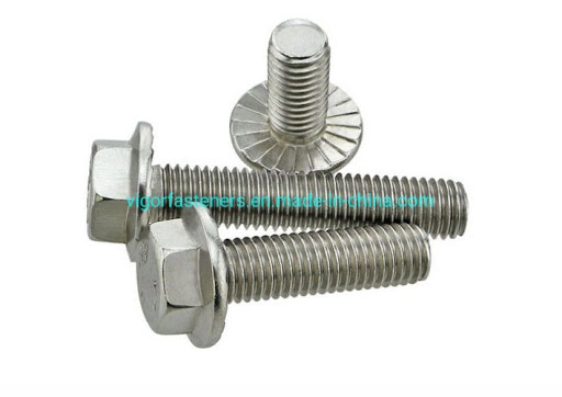 Stainless Steel 316 DIN6921 Hex Flange Head Cap Screw A4 Flange Bolt with Serration or Without Serration