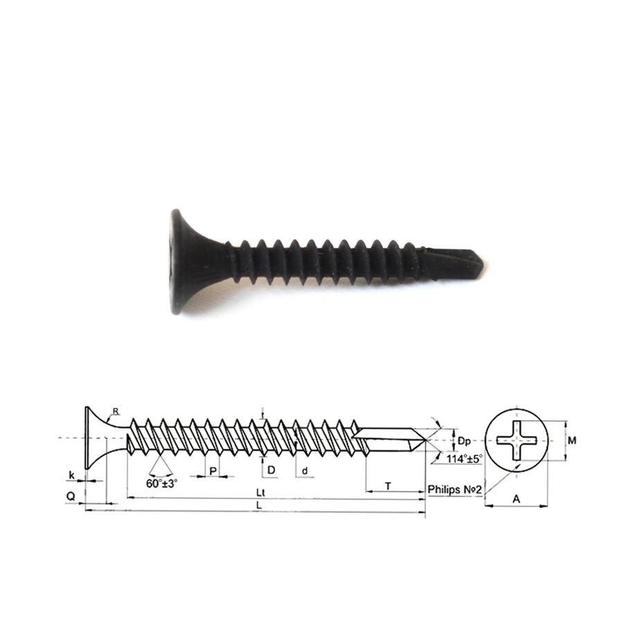 for Attaching Gypsum Board to 20-14 Gauge Steel Studs Phillips Recess S for Stitch Wood to Metal Bugle Head Self Drilling Drywall Screw