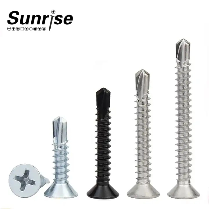 Stainless Steel Flat Countersunk Csk Phillips Head Self Drilling Screw DIN7504