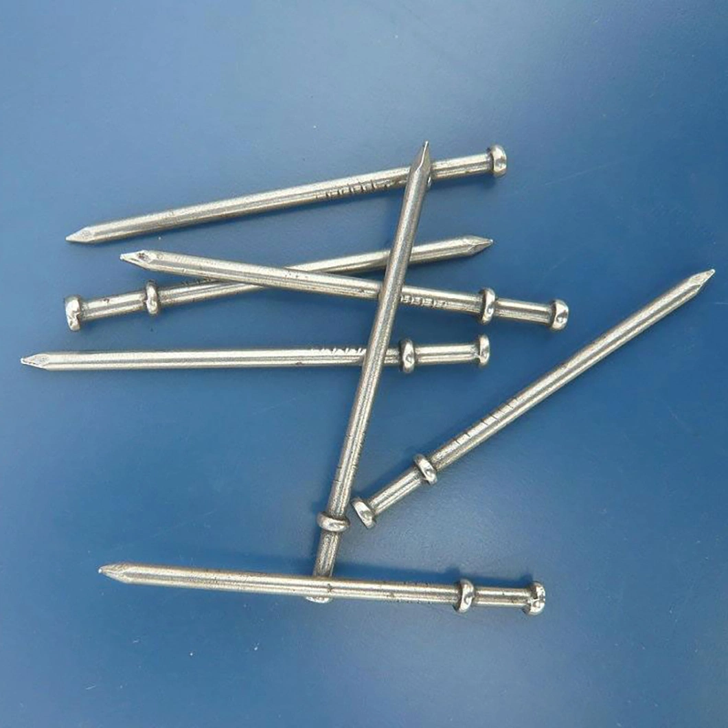 Low Carbon Steel/Double Strand Polished Nail/Round Head Construction Connector/Double Cap Nail