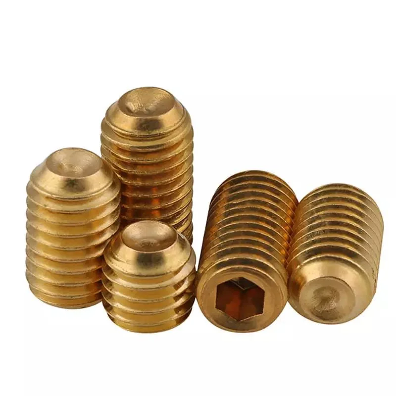 DIN 916 Brass Hexagon Socket Grub Set Screw with Cup Point