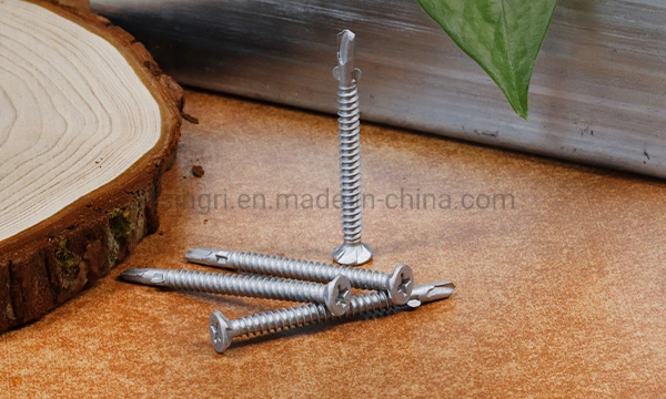 TGR/Tsingri Phillips Flat Knurled Countersunk Head Coated Self-Drilling Teks Screws