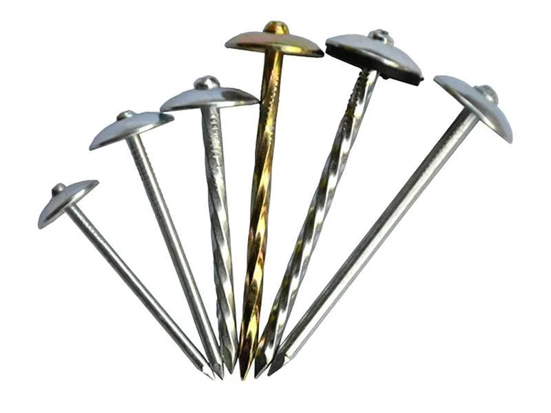 Roofing Nail Umbrella Head Smooth, Twist Shank Galvanized or Color Coated