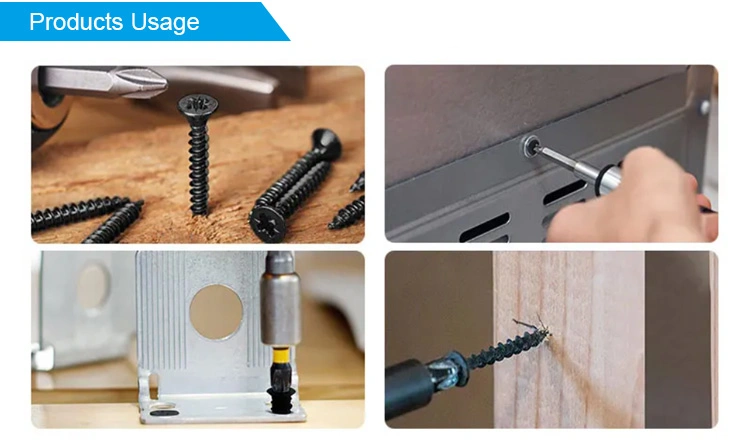 Furniture Wood Gypsum Board Tornillos Zinc Plated Fasteners Phosphating Head Fine Coarse Thread Zinc Plated Drywall Screw