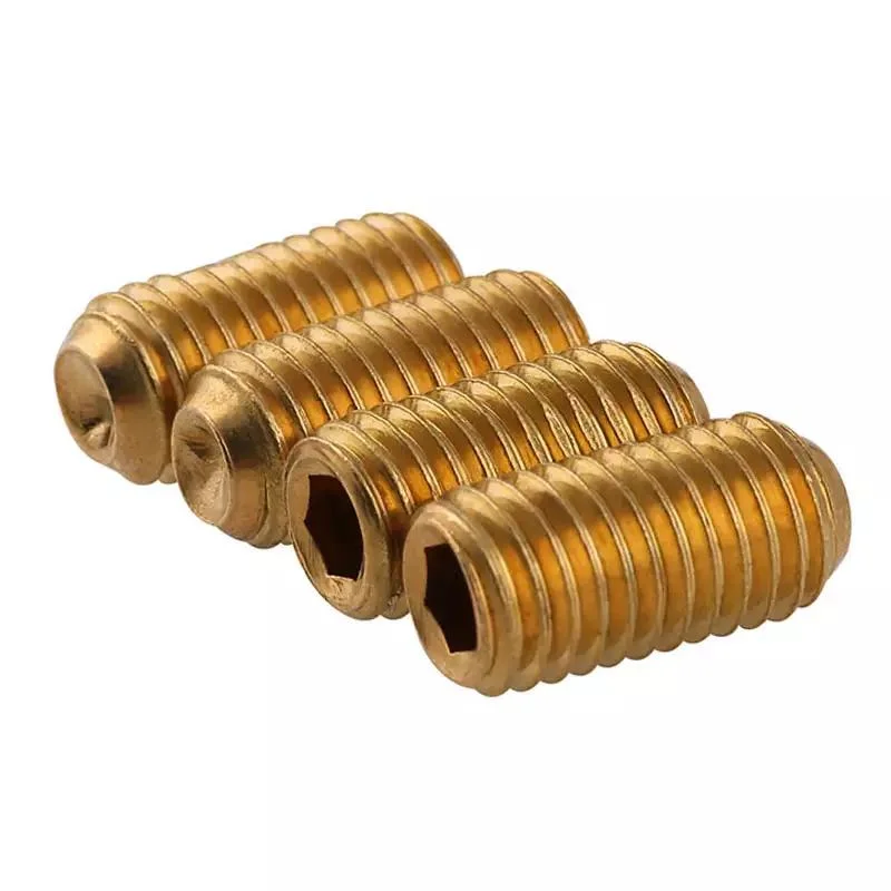 DIN 916 Brass Hexagon Socket Grub Set Screw with Cup Point