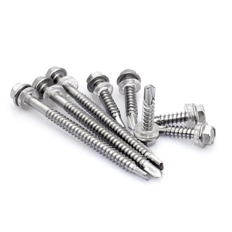 White Color Hex Head Farmer Screws for Roof