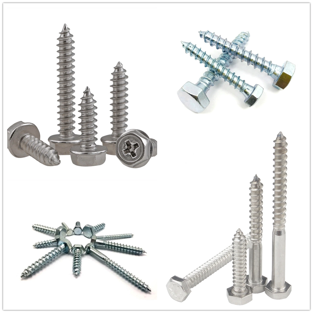 Stainless Steel Hex Head Lag Wood Screws Self Tapping Screw