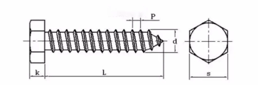 Hexagonal Head Wood Screw / Special-Shaped Bolt/Custom Stainless Steel Bolts