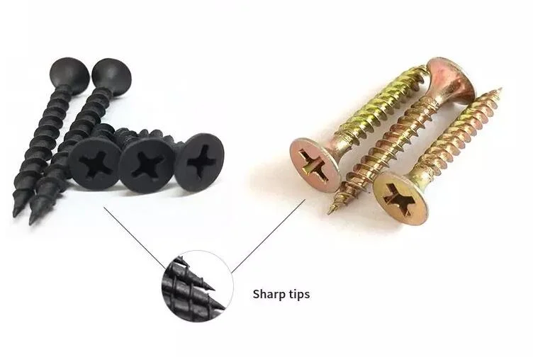 Black/Gray Phosphate Bugle Head Gypsum Board Screw Coarse Thread Tornillo Drywall Screws for Drywall