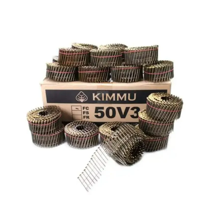 Round Head 3-1/4-Inch X. 120 X 15 Degree Ring Shank Wire Collated Coil Framing Nails