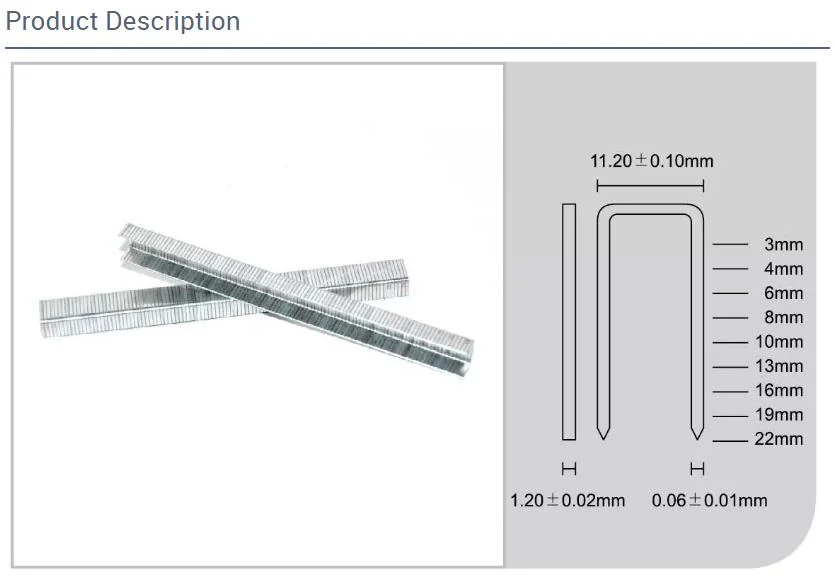 High Quality Code Gun U-Shaped Staples Nails in China