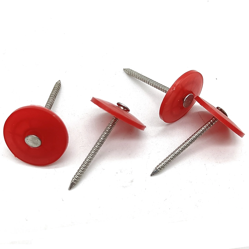 Xinruifeng Fastener #12 1&quot; 1-1/2&quot; 1-3/4&quot; Eg. Ring Shank Plastic Round Cap Roofing Nails