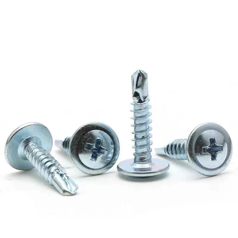 DIN7982 Phillips Countersunk Flat Head Zinc Plated M4 Self Drilling/Tapping Screw, Window Screw with Wings