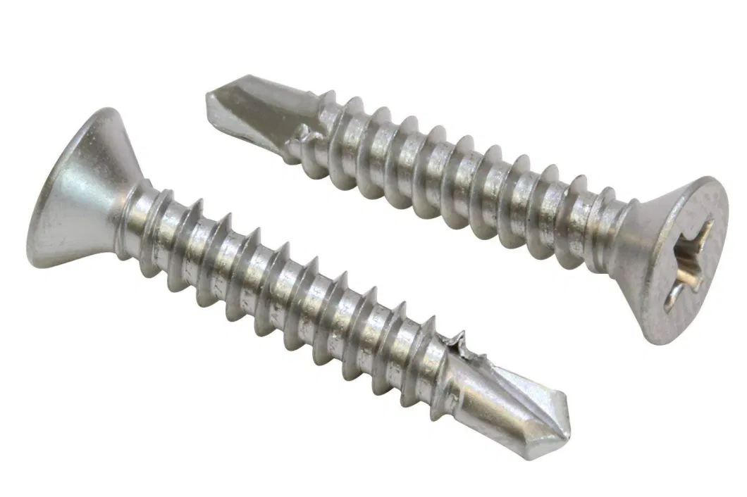 DIN7982 Galvanized Flat Phillips Head Self Tapping Screw