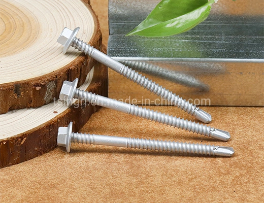 TGR/Tsingri Carbon Steel Hex Washer Double Thread CR-10 Corrosion Resistant Coating Self Drilling Screws Sandwich Panel Screws