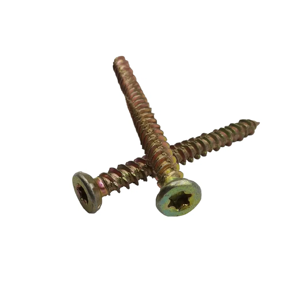 Factory Supply Carbon Zinc Plating/Coating Torx Drive Countersunk Concrete Screw