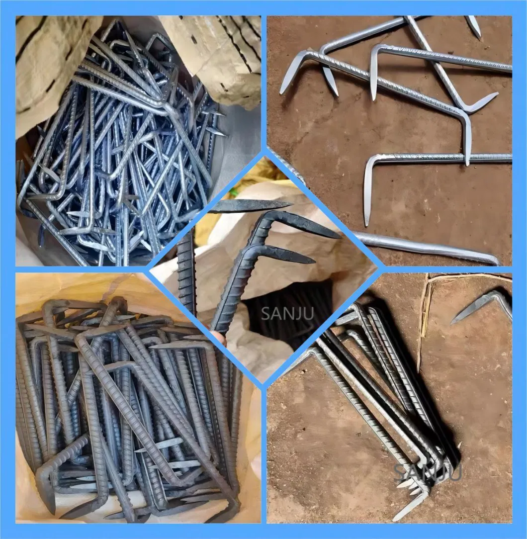 U-Shaped Rebar Nails with Two Tips/I-Shaped Nail/Duplex Nail/Double Cone Dowel/Steel Rebar U-Shaped Nail