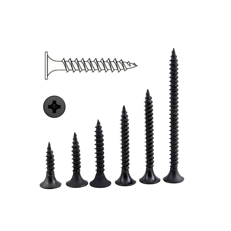 Gypsum Board Screws Carbon Steel C1022A Black/Gray Phosphate Bugle Head Phillips #6 #8 #10 Drywall Screw