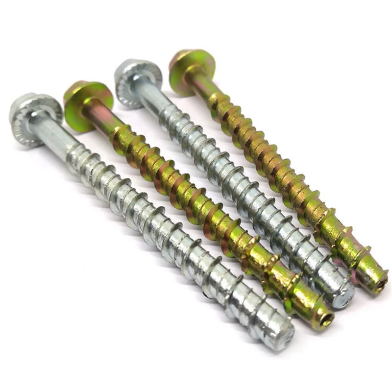 Heavy Duty High Strength Hex Head Serrated Flange Self Tapping Anchor Bolt Tapcon Concrete Masonry Screw