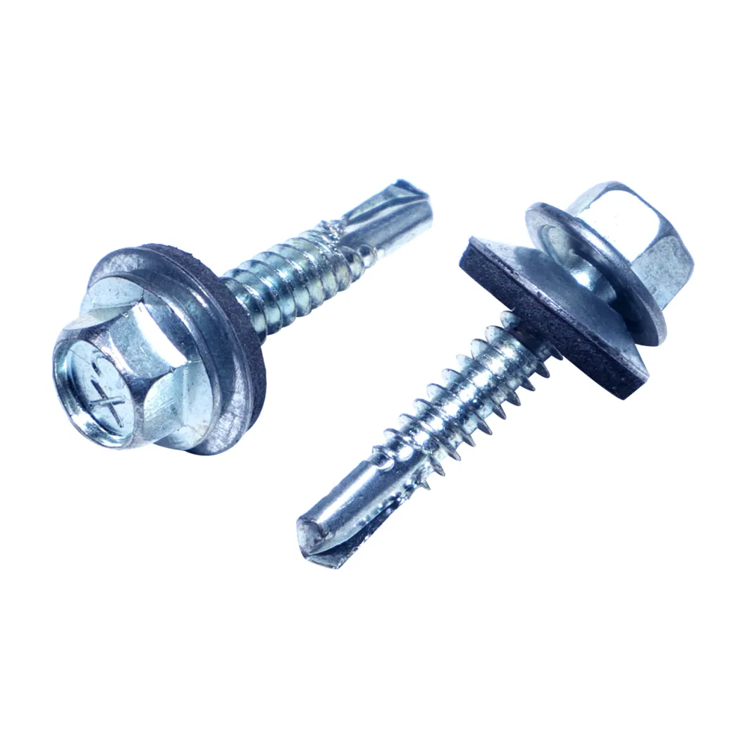 M3.5-20X16mm Residential Steel Frame Construction Zinc Plated Hex Washer Head Self-Drilling Screws