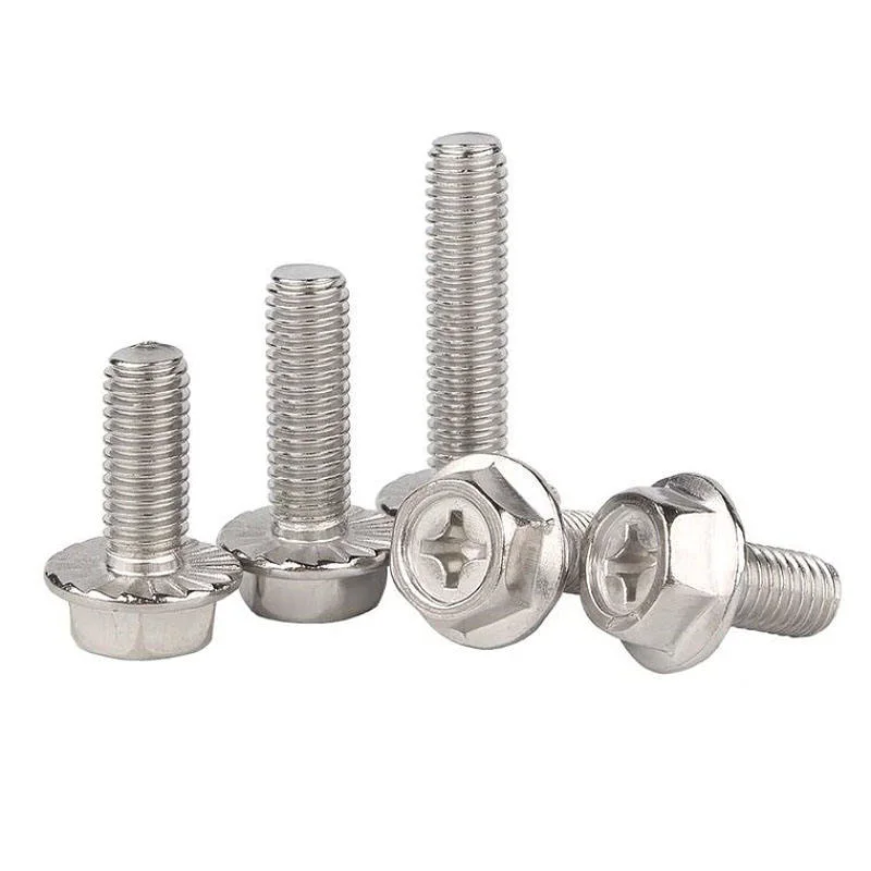 Slotted Cross Recessed Serrated Hex Flange Head Screw