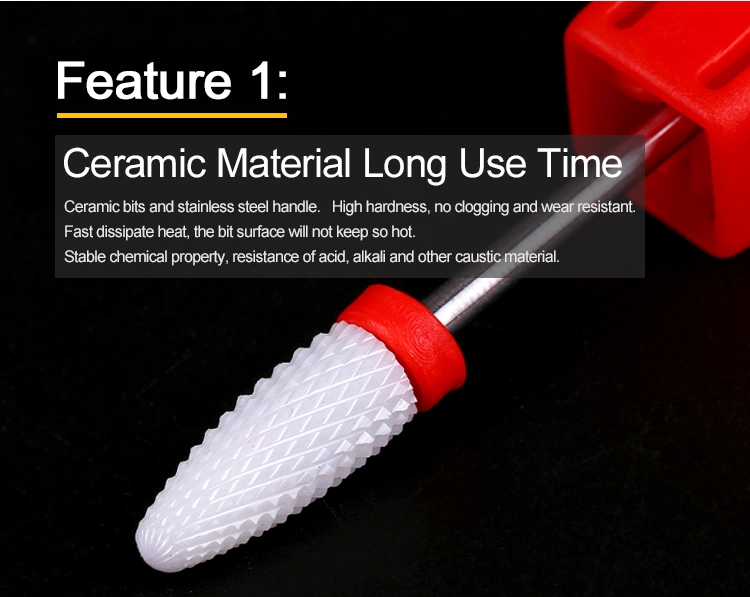 Hot Selling High Quality Professional Nail Drill Head for Salon Grinding Ceramic