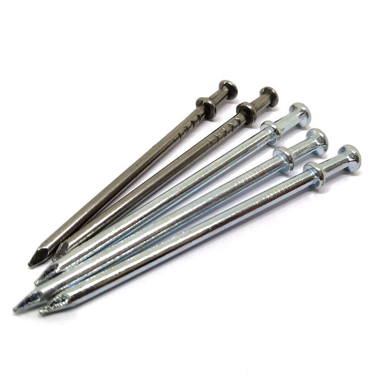 2-1/2 Inch 20d Galvanized Iron Duplex Head Nails Sharp Diamond Point Double Headed Nail