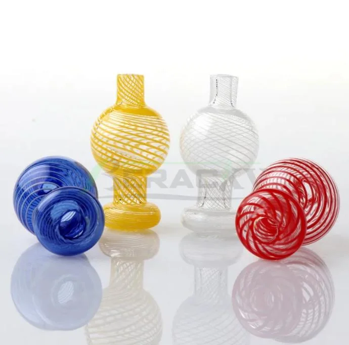 New Beracky Striped Glass Bubble Carb Cap Colorful 25mmod Heady Glass Caps