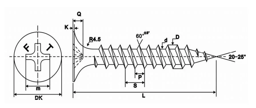 Good Price Gypsum Board Tornillo Coarse Fine Thread Self Tapping Drywall Screw