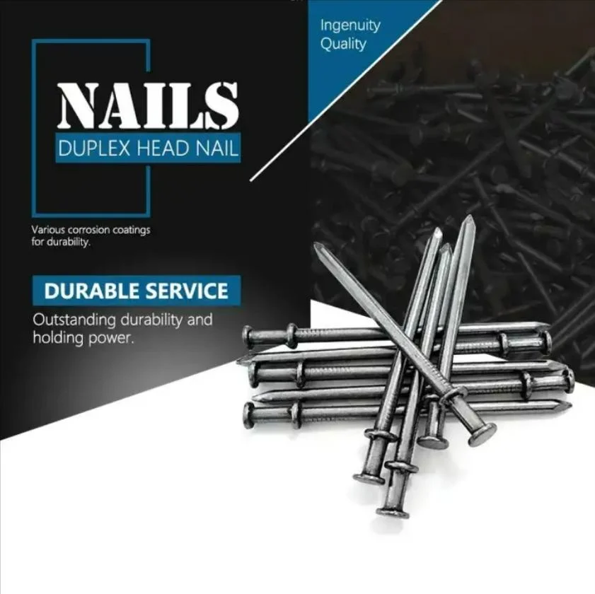 Custom High Quality Double Head Iron Wire Nail Clavos Duplex Nails Manufacturer