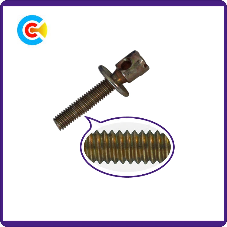 DIN/ANSI/BS/JIS Carbon-Steel/Stainless-Steel 4.8/8.8/10.9 Galvanized Phillip/Slot Flat Pad Combination Lead Screw