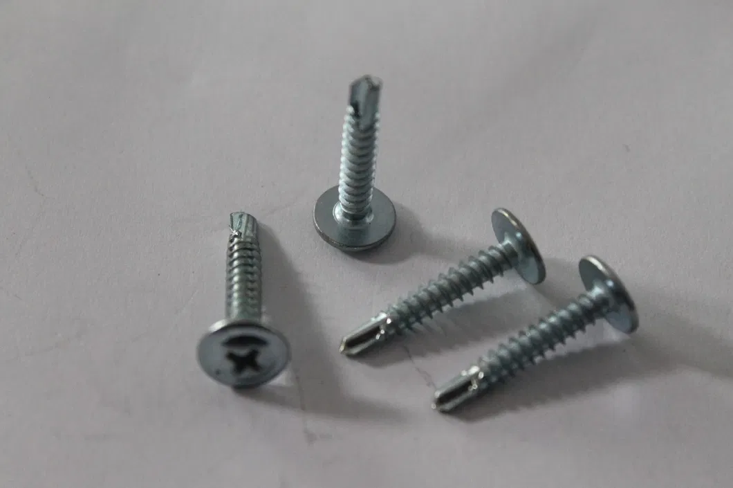 Good Quality Truss Wafer Head White Zinc Plated Self Drilling Screw Self Tapping Screw