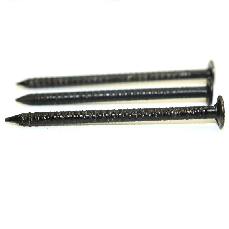 Black Ring Shank Roofing Nail with Black Thread Shank Iron Nail