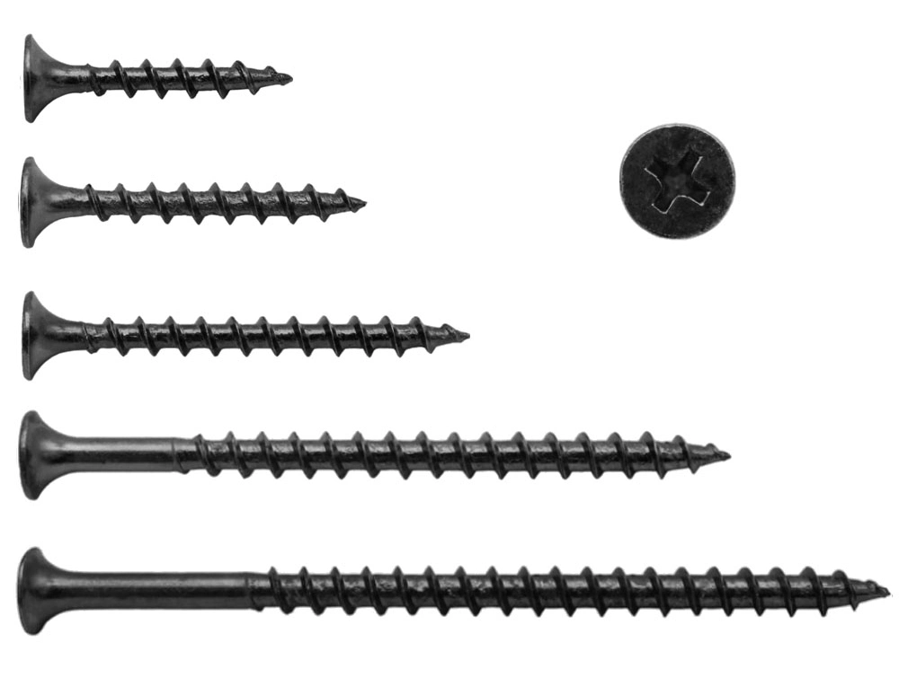 Coarse/Fine Thread Black/Gray Phosphate Drywall Screws for Gypsum to Wood